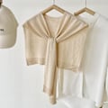 Miniatyrbillede 1 af 5: Dame falsk krave Aftagelig halv Shawl Ydre Beklædning Air Condi Khaki 100cm