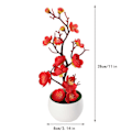 Miniatyrbillede 2 af 4: Simulerede potteplanter, falske blomster, bonsai, simulerede vintersødgrene, bonsai, simulerede blommeblomster, kunstige blomster red