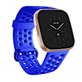 Miniatyrbilde 1 av 3: Blå Blå kompatibel med Fitbit Versa 2 Pustende Silikon Klokkereim (hvit) kompatibel med Fitbit Versa 2