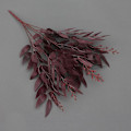 Miniatyrbillede 1 af 10: 1/3 stk. Kunstig Pileblad Rattan 5 Grene Skovplanter Blomsterarrangement DIY Dekoration Krans Brick red 3pcs