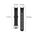 Pikkukuva 4 / 5: Musta Musta yhteensopiva Fitbit Luxe silikoniranneke, Koko: s S