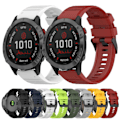 Miniatyrbilde 3 av 5: Grå Grå Silikon Klokkereim kompatibel med Garmin Fenix 6x Sapphire