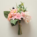 Miniatyrbillede 3 af 5: Dahlia Buket Simulerede Blomster Håndholdte Blomster