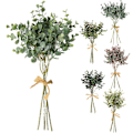 Miniatyrbillede 3 af 5: 5 stk./sæt Kunstige eukalyptusblade, der ikke visner, ægte berøring, charmerende, ingen vanding, kunstige blomster til bryllupper Graygreen