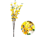 Miniatyrbilde 2 av 4: 95cm enkeltstående vinterjasmin kunstig blomst gul høy gren kunstig blomst