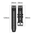 Miniatyrbilde 4 av 5: Hvit Hvit Silikon Klokkereim kompatibel med Garmin Fenix 3