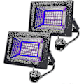 Miniatyrbillede 1 af 4: [2 Stk.] LED Sortlys Spotlight, Lunsy UV Floodlight 30W Sortlyslampe Festlys, IP66 Vandtæt Fluorescerende Blacklight Med 150 LEDs UV Lys F