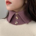 Miniatyrbilde 1 av 5: Falsk krage for kvinner, varm turtleneck, cervikal støtte bandana Pink