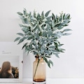 Miniatyrbillede 4 af 5: 1 stk. Kunstig Pilefletblade Falsk Grøn Plante Løv Bryllup Hjem Indretning Green