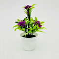 Miniatyrbild 1 av 10: Konstgjorda Lotusblad: Set med 5 Små Krukväxter Bonsai för Utomhus- eller Inomhusdekoration – Perfekt för Purple Height 18CM*Width 11CM