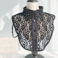 Pikkukuva 1 / 5: Naisten tekoviulus irrotettava puolikas monipuolinen ammattimainen Shi Lace flower A- style black