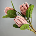 Miniatyrbillede 4 af 6: Boligindretning Kunstige Blomster Falsk Blomsterarrangement Kongeprotea til Stuebord Midterstykke Orange