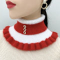 Miniatyrbilde 2 av 5: Dame falsk krage Skjerf Vinter Varm Hals Gaiter Cervical N Red