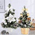 Miniatyrbild 3 av 5: Julgran Konstgjord 3D Färgglad DIY Glänsande Liten Julgran Högtidsmaterial Red