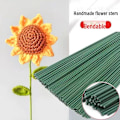 Miniatyrbilde 2 av 8: Blomsterstang av plastpose med simulerte blomster for DIY barns håndlagde blomsterarrangementer Dark green 27 meters 1 roll