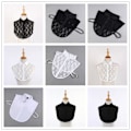 Pikkukuva 4 / 5: Naisten tekoviuluset St-up Viuluset Yhteensopiva Pitsi Kevät, Syksy White lace stand collar-average size
