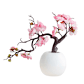Miniatyrbilde 1 av 4: Simulerte plommeblomstgrener, ferskenblomster, tørkede magnolia blomster, bonsai stue, vinterblomst falske blomster, hjemmeinnredning, studierom plum powder