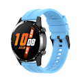 Miniatyrbillede 5 af 5: Lyseblå Lyseblå kompatibel med Huawei Watch Gt 2 46mm urrem med sort spænde