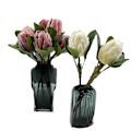 Miniatyrbillede 5 af 5: Boligindretning Kunstige Blomster Falsk Blomsterarrangement Kongeprotea til Stuebord Midterstykke White