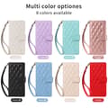 Læderetui til iPhone 16 med håndrem, Note farve ins Crossbody kortholder Plain Diamond Spot
