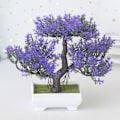Miniatyrbilde 3 av 5: Kunstige planter Bonsai Lite Tre Potte Falske Planteblomster Potte Faux Bonsai For Hjem Rom Bord Ho