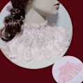 Miniatyrbillede 5 af 5: Dame falsk krave Aftagelig halv Blonde Bana Halsbeskyttelse Black 5-1-18cm