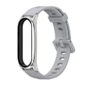 Pikkukuva 1 / 5: Harmaa Hopea Harmaa Hopea yhteensopiva Xiaomi Mi Band 6/5/4/3 Silikonirannekkeen ja Kotelon kanssa