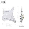 Miniatyrbillede 3 af 5: Single-Coil Pickup Formonteret Pickguard Elektrisk Guitar Slagplade White