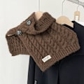 Miniatyrbilde 1 av 5: Dame falsk krage Avtakbar halv Vinter Koreansk stil All-Ma Brown 34cm