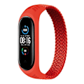 Pikkukuva 1 / 5: Punainen Punainen yhteensopiva Xiaomi Mi Band silikoni kellonrannekkeen kanssa L 170mm
