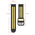 Miniatyrbillede 4 af 4: Hvid Sort Hvid Sort 20mm Silikonerem kompatibel med Garmin Venu 2 Plus