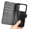 Miniatyrbild 5 av 5: För Xiaomi 15 Fodral Litchi Textur Stötsäkert Läder Plånboks Telefonfodral Black
