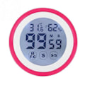 Miniatyrbillede 1 af 5: LCD Digital Touch Screen Køkken Timer Optællings Alarm Ur Temperatur Og Fugtighedsmåler Me Pink