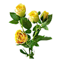 Miniatyrbild 1 av 4: 1 st Konstgjord Blomma Ros Trädgård DIY Scen Party Bröllop Högtid Hantverk Dekor Light yellow
