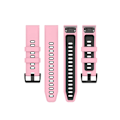 Miniatyrbillede 4 af 5: Pink Sort Pink Sort 22mm Tofarvet Silikone Urrem kompatibel med Garmin Fenix 7 / Epix