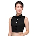 Miniatyrbilde 4 av 4: Dame falsk krage Avtakbar krage Spiss krage rund hals Vest white pointed collar L size