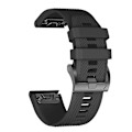 Miniatyrbillede 1 af 5: Sort Sort 22mm Silikonerem kompatibel med Garmin Fenix 7