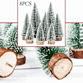 Miniatyrbilde 2 av 5: 8 stk. 3 Størrelser Mini Juletre Falskt Miniatyr Grantre Grønt Mini Juletre S