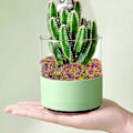 Miniatyrbild 3 av 3: 1 ask med konstgjorda blommor, miniatyrmodell, ornament, simulerad blomsterkluster