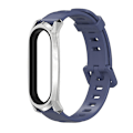Miniatyrbillede 1 af 5: Midnatsblå Sølv Midnatsblå Sølv kompatibel med Xiaomi Mi Band 6/5/4/3 Silikonerem GT Etui