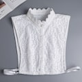 Miniatyrbilde 5 av 5: Dame falsk krage Avtakbar halv genser dekorasjon vinter Bow collar [white]]