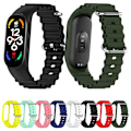 Miniatyrbillede 5 af 5: Sort Sort Silikone Urrem kompatibel med Xiaomi Mi Band 7 / 6 / 5 / 4 / 3