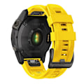 Miniatyrbillede 5 af 5: Gul Gul Silikone Urrem kompatibel med Garmin Fenix 7x / 6x / 5x 26mm