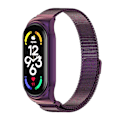 Miniatyrbillede 1 af 3: Lilla Lilla Rustfrit Stål Urrem kompatibel med Xiaomi Mi Band 7 / 7 Nfc