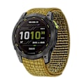 Miniatyrbild 1 av 5: Gulgrön Gulgrön Nylon Klockarmband kompatibelt med Garmin Fenix 7 kompatibelt med Garmin Fenix 7