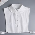 Miniatyrbilde 4 av 5: Dame falsk krage Avtakbar halv genser dekorasjon vinter Bow collar [white]]