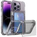 Etui til iPhone 16pro 6.3 Transparent Sort Flip Wallet med Kortholder