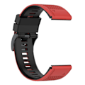 Miniatyrbillede 4 af 5: Rød Sort Rød Sort Silikone Urrem kompatibel med Garmin Fenix 7