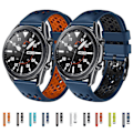 Miniatyrbillede 3 af 5: Blå Sort Blå Sort Silikone Urrem kompatibel med Samsung Gear S3 Frontier