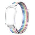 Miniatyrbilde 2 av 5: Fargerikt PC-deksel + Nylon Loop-stropp kompatibel med Xiaomi Mi Band 7 Pro